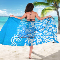 Hawaii Kauai Island Sarong Hibiscus Pattern Seamless Tribal Simple Blue LT03 - Polynesian Pride