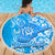 Custom Hawaii Kauai Island Beach Blanket Hibiscus Pattern Seamless Tribal Simple Blue LT03 - Wonder Print Shop