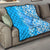 Custom Hawaii Kauai Island Quilt Hibiscus Pattern Seamless Tribal Simple Blue LT03 - Polynesian Pride