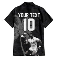 Custom Fiji Rugby Pacific Champions 2024 Family Matching Long Sleeve Bodycon Dress and Hawaiian Shirt Anniversary 7 Titles - Fijians Rugby and Tapa Hibiscus Black Art LT03 - Polynesian Pride