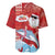 Hawaiian Mele Kalikimaka Baseball Jersey Funny Santa Riding Lei Dolphin with Kakau Tattoos - Polynesian Pride