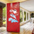 Hawaiian Mele Kalikimaka Door Cover Funny Santa Riding Lei Dolphin with Kakau Tattoos - Polynesian Pride