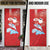 Hawaiian Mele Kalikimaka Door Cover Funny Santa Riding Lei Dolphin with Kakau Tattoos - Polynesian Pride