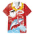 Hawaiian Mele Kalikimaka Family Matching Off The Shoulder Long Sleeve Dress and Hawaiian Shirt Funny Santa Riding Lei Dolphin with Kakau Tattoos - Polynesian Pride