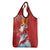 Hawaiian Mele Kalikimaka Grocery Bag Funny Santa Riding Lei Dolphin with Kakau Tattoos - Polynesian Pride