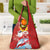 Hawaiian Mele Kalikimaka Grocery Bag Funny Santa Riding Lei Dolphin with Kakau Tattoos - Polynesian Pride
