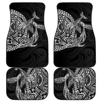 Hawaiian Whales Polynesian Art Motifs Car Mats Black Color - Polynesian Pride