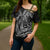 Hawaiian Whales Polynesian Art Motifs Cross Shoulder Shirt Black Color - Polynesian Pride