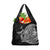 Hawaiian Whales Polynesian Art Motifs Grocery Bag Black Color - Polynesian Pride