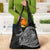 Hawaiian Whales Polynesian Art Motifs Grocery Bag Black Color - Polynesian Pride