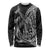 Hawaiian Whales Polynesian Art Motifs Long Sleeve Shirt Black Color - Polynesian Pride