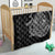 Hawaiian Whales Polynesian Art Motifs Quilt Black Color - Polynesian Pride