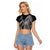 Hawaiian Whales Polynesian Art Motifs Raglan Cropped T Shirt Black Color - Polynesian Pride