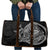 Hawaiian Whales Polynesian Art Motifs Travel Bag Black Color - Polynesian Pride