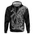 Hawaiian Whales Polynesian Art Motifs Zip Hoodie Black Color - Polynesian Pride