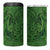 Hawaiian Whales Polynesian Art Motifs 4 in 1 Can Cooler Tumbler Green Color - Polynesian Pride