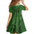 Hawaiian Whales Polynesian Art Motifs Family Matching Puletasi and Hawaiian Shirt Green Color - Polynesian Pride