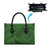 Hawaiian Whales Polynesian Art Motifs Leather Bag Green Color - Polynesian Pride