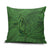 Hawaiian Whales Polynesian Art Motifs Pillow Cover Green Color - Polynesian Pride