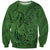 Hawaiian Whales Polynesian Art Motifs Sweatshirt Green Color - Polynesian Pride