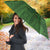 Hawaiian Whales Polynesian Art Motifs Umbrella Green Color - Polynesian Pride
