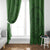 Hawaiian Whales Polynesian Art Motifs Window Curtain Green Color - Polynesian Pride