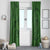 Hawaiian Whales Polynesian Art Motifs Window Curtain Green Color - Polynesian Pride