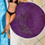 Hawaiian Whales Polynesian Art Motifs Beach Blanket Purple Color - Polynesian Pride