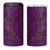 Hawaiian Whales Polynesian Art Motifs 4 in 1 Can Cooler Tumbler Purple Color - Polynesian Pride