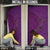 Hawaiian Whales Polynesian Art Motifs Door Cover Purple Color - Polynesian Pride
