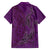 Hawaiian Whales Polynesian Art Motifs Family Matching Off The Shoulder Long Sleeve Dress and Hawaiian Shirt Purple Color - Polynesian Pride