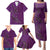 Hawaiian Whales Polynesian Art Motifs Family Matching Puletasi and Hawaiian Shirt Purple Color - Polynesian Pride