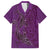 Hawaiian Whales Polynesian Art Motifs Family Matching Puletasi and Hawaiian Shirt Purple Color - Polynesian Pride