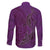 Hawaiian Whales Polynesian Art Motifs Family Matching Puletasi and Hawaiian Shirt Purple Color - Polynesian Pride