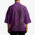Hawaiian Whales Polynesian Art Motifs Kimono Purple Color - Polynesian Pride