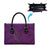 Hawaiian Whales Polynesian Art Motifs Leather Bag Purple Color - Polynesian Pride