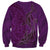 Hawaiian Whales Polynesian Art Motifs Sweatshirt Purple Color - Polynesian Pride