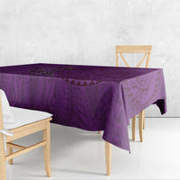 Hawaiian Whales Polynesian Art Motifs Tablecloth Purple Color - Polynesian Pride