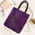 Hawaiian Whales Polynesian Art Motifs Tote Bag Purple Color - Polynesian Pride