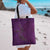 Hawaiian Whales Polynesian Art Motifs Tote Bag Purple Color - Polynesian Pride