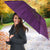 Hawaiian Whales Polynesian Art Motifs Umbrella Purple Color - Polynesian Pride