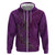 Hawaiian Whales Polynesian Art Motifs Zip Hoodie Purple Color - Polynesian Pride