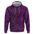 Hawaiian Whales Polynesian Art Motifs Zip Hoodie Purple Color - Polynesian Pride