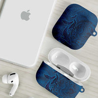 Hawaiian Whales Polynesian Art Motifs AirPods Case Blue Color - Polynesian Pride