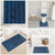 Hawaiian Whales Polynesian Art Motifs Bathroom Set Blue Color - Polynesian Pride