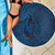 Hawaiian Whales Polynesian Art Motifs Beach Blanket Blue Color - Polynesian Pride