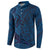 Hawaiian Whales Polynesian Art Motifs Button Sweatshirt Blue Color - Polynesian Pride