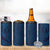 Hawaiian Whales Polynesian Art Motifs 4 in 1 Can Cooler Tumbler Blue Color - Polynesian Pride