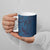 Hawaiian Whales Polynesian Art Motifs Ceramic Mug Blue Color - Polynesian Pride