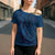 Hawaiian Whales Polynesian Art Motifs Cross Shoulder Shirt Blue Color - Polynesian Pride